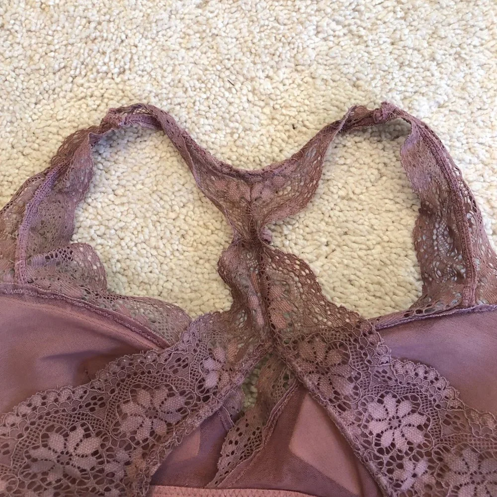 Aerie Racerback Lace Padded Wireless Bralette Size X-Small - Picture 6 of 11